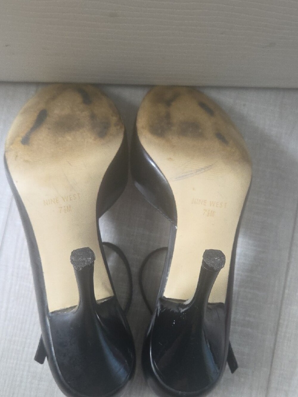 Nine West Black Peep-Toe Ankle-Strap Heels - Picture 5 of 5